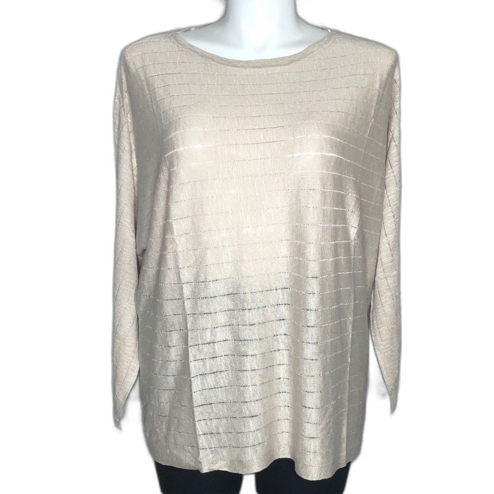 Style & Co cream long sleeved top, NWT, 2X